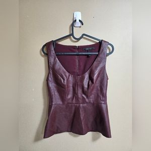 BCBGMAXAZARIA Faux Leather Tank
